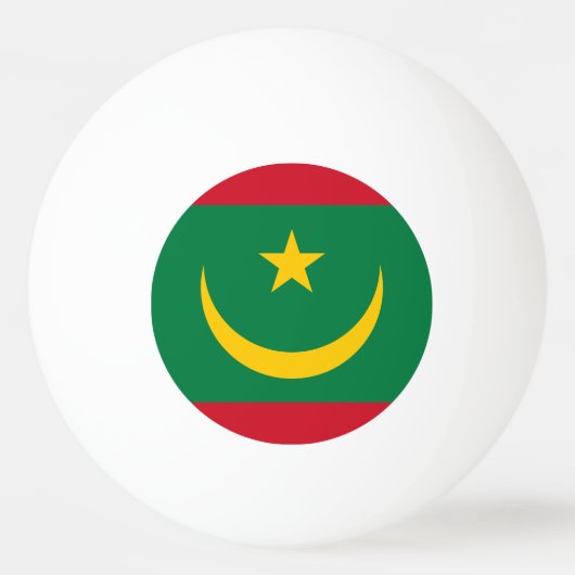 Balle De Ping Pong Drapeau de la Mauritanie (Devant)