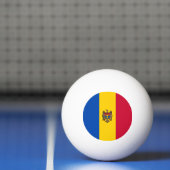 Balle De Ping Pong Drapeau de la Moldavie (Filet)