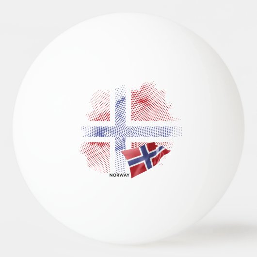 Balle De Ping Pong Drapeau de la Norvège (Devant)