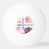 Balle De Ping Pong Drapeau de la Norvège (Dos)