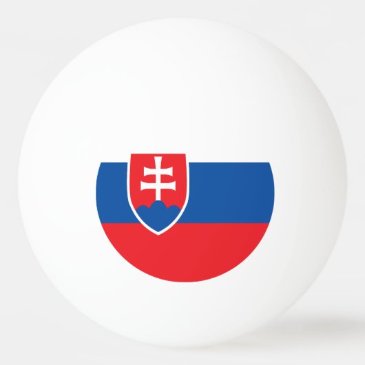 Balle De Ping Pong Drapeau de la Slovaquie (Devant)