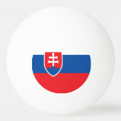 Balle De Ping Pong Drapeau de la Slovaquie (Dos)