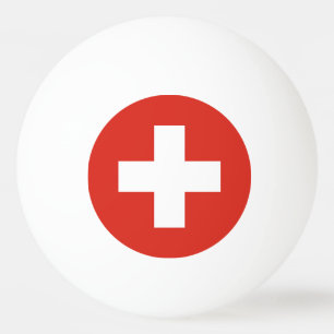 Balle De Ping Pong Drapeau de la Suisse