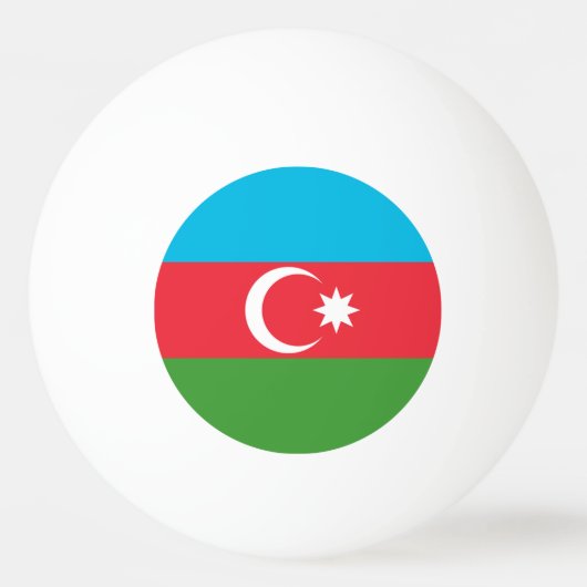 Balle De Ping Pong Drapeau de l'Azerbaïdjan (Dos)