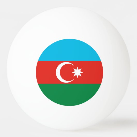 Balle De Ping Pong Drapeau de l'Azerbaïdjan (Dos)