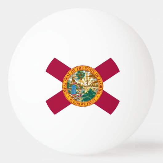 Balle De Ping Pong Drapeau de l'État de Floride (Dos)