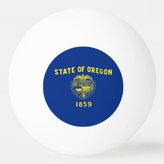 Balle De Ping Pong Drapeau de l'État de l'Oregon (Dos)