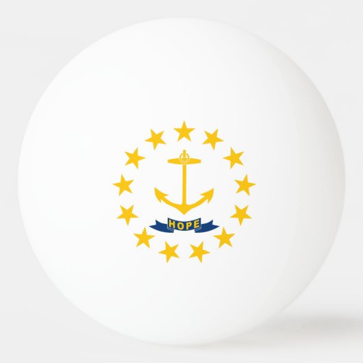 Balle De Ping Pong Drapeau de l'État de Rhode Island (Devant)