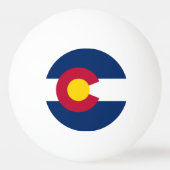 Balle De Ping Pong Drapeau de l'État du Colorado (Devant)