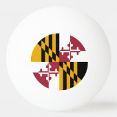 Balle De Ping Pong Drapeau de l'État du Maryland (Dos)