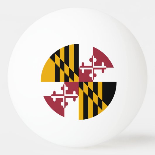 Balle De Ping Pong Drapeau de l'État du Maryland (Devant)