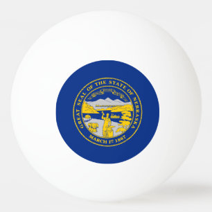 Balle De Ping Pong Drapeau de l'État du Nebraska