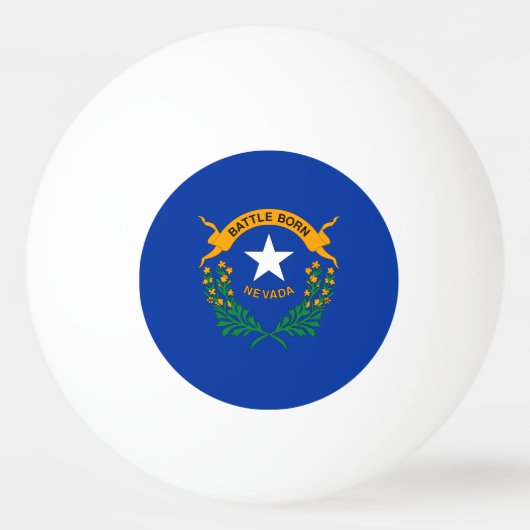 Balle De Ping Pong Drapeau de l'État du Nevada (Devant)