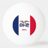 Balle De Ping Pong Drapeau de l'Iowa (Dos)
