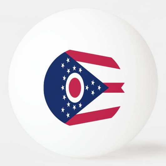 Balle De Ping Pong Drapeau de l'Ohio (Devant)