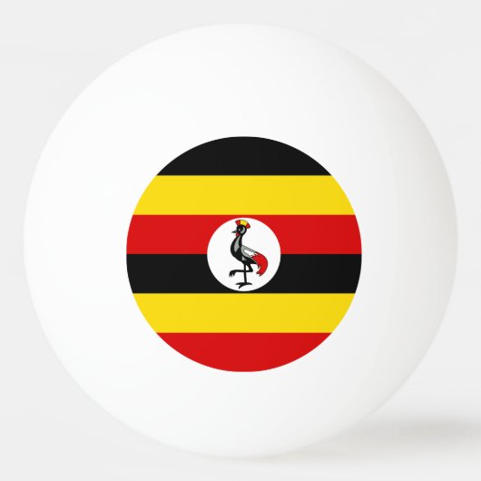 Balle De Ping Pong Drapeau de l'Ouganda (Devant)