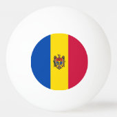 Balle De Ping Pong Drapeau de Moldavie (Dos)