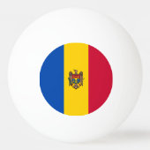 Balle De Ping Pong Drapeau de Moldova (Dos)