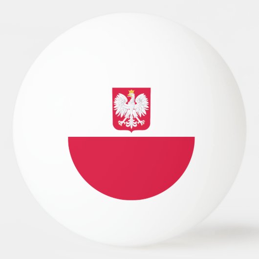 Balle De Ping Pong Drapeau de Pologne (Devant)