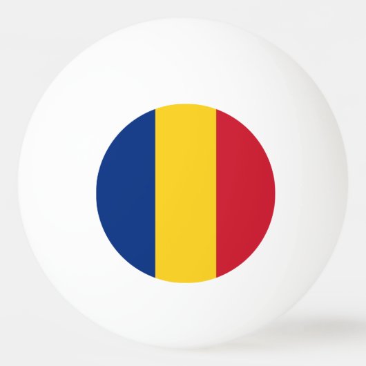 Balle De Ping Pong Drapeau de Roumanie (Devant)