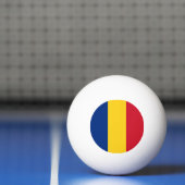 Balle De Ping Pong Drapeau de Roumanie (Filet)
