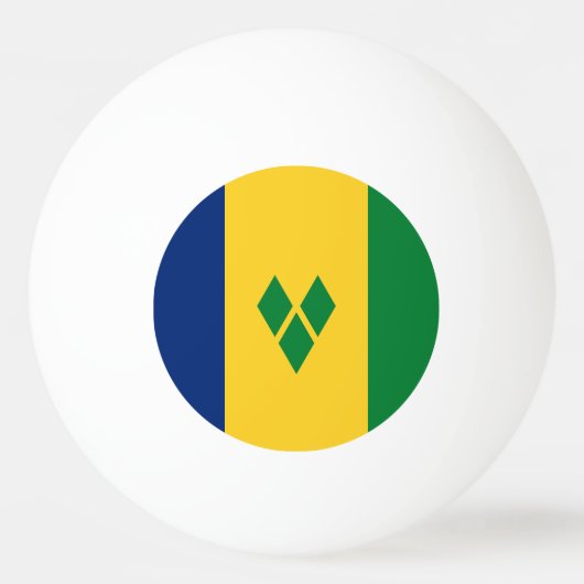 Balle De Ping Pong Drapeau de Saint-Vincent (Devant)
