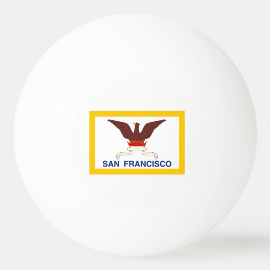 Balle De Ping Pong Drapeau de San Francisco, Californie Ping-Pong Bal (Devant)