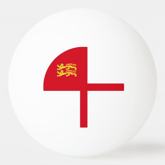 Balle De Ping Pong Drapeau de Sercq (Devant)