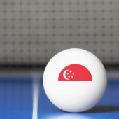 Balle De Ping Pong Drapeau de Singapour (Filet)