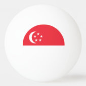 Balle De Ping Pong Drapeau de Singapour (Dos)