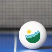 Balle De Ping Pong Drapeau de Spokane, Washington (Filet)