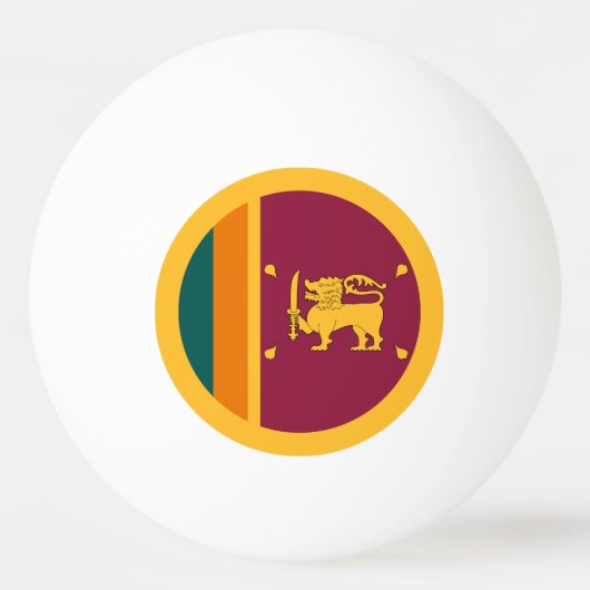 Balle De Ping Pong Drapeau de Sri Lanka (Devant)