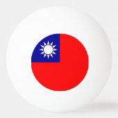 Balle De Ping Pong Drapeau de Taïwan (Dos)