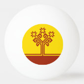 Balle De Ping Pong Drapeau de Tchouvachie (Dos)