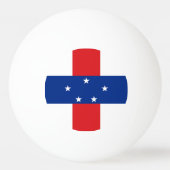 Balle De Ping Pong Drapeau des Antilles néerlandaises (Dos)