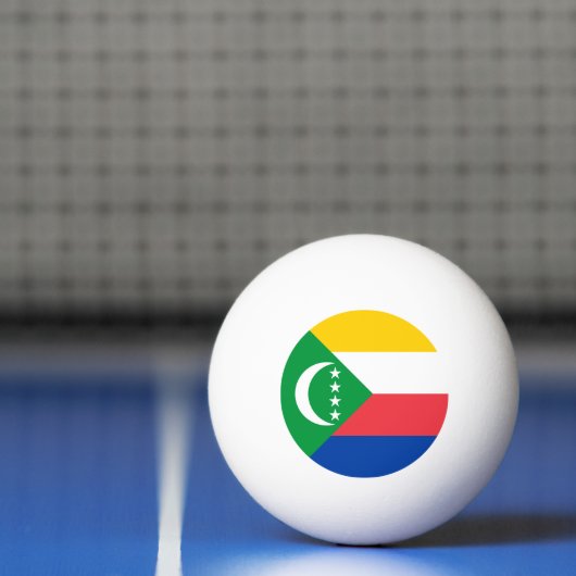 Balle De Ping Pong Drapeau des Comores (Filet)