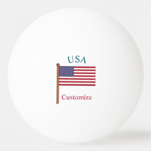 Balle De Ping Pong Drapeau des États-Unis Thunder_Cove