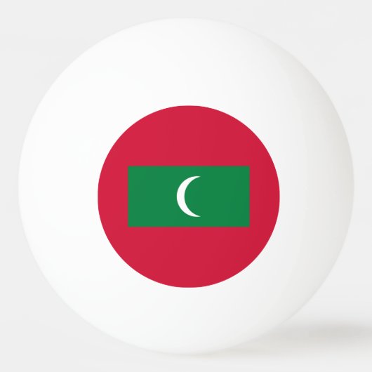 Balle De Ping Pong Drapeau des Maldives (Devant)