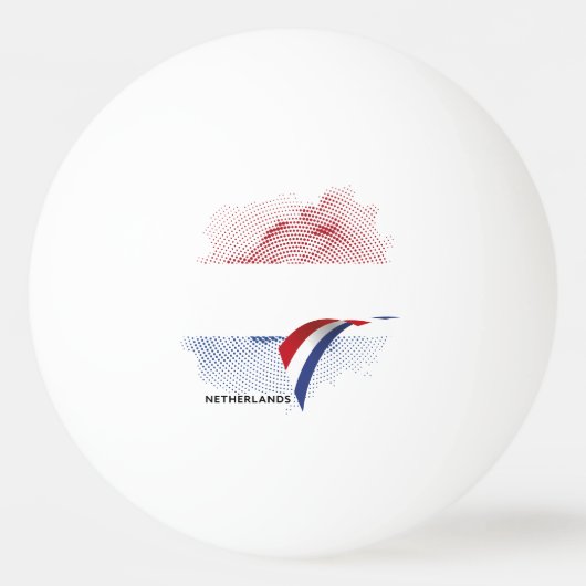 Balle De Ping Pong Drapeau des Pays-Bas (Devant)