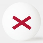 Balle De Ping Pong Drapeau d'État de l'Alabama (Devant)