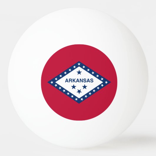 Balle De Ping Pong Drapeau d'État de l'Arkansas (Dos)