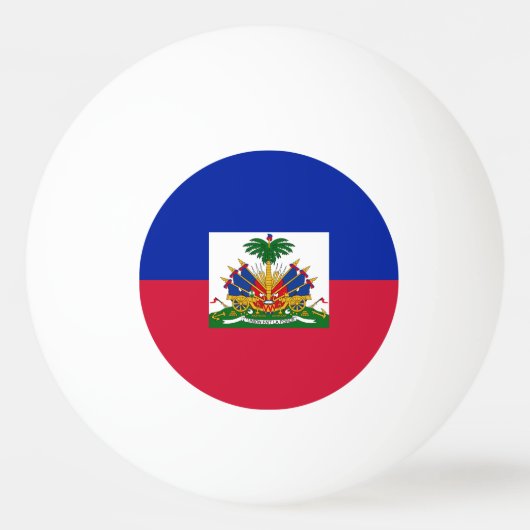 Balle De Ping Pong Drapeau d'Haïti (Devant)