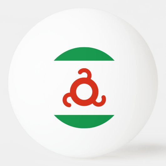 Balle De Ping Pong Drapeau d'Ingushetia (Devant)