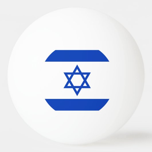 Balle De Ping Pong Drapeau d'Israël (Devant)