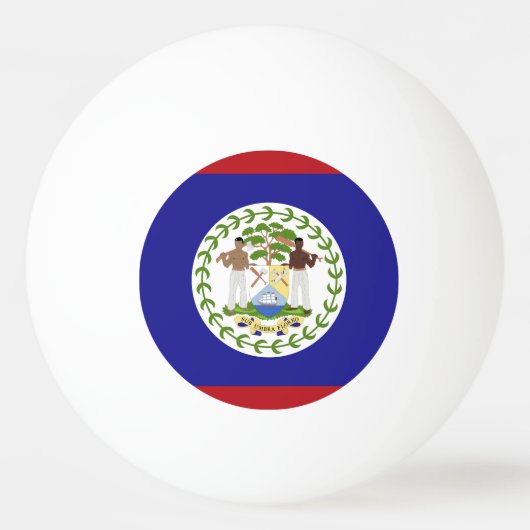 Balle De Ping Pong Drapeau du Belize (Devant)