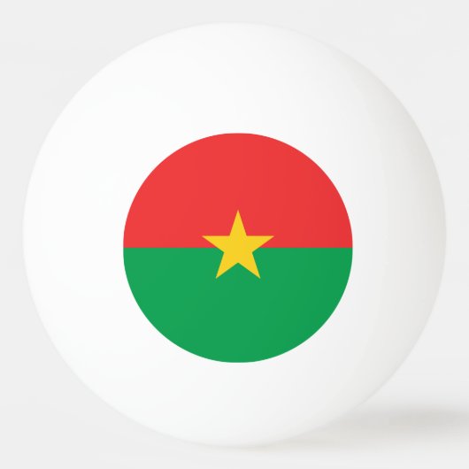 Balle De Ping Pong Drapeau du Burkina Faso patriotique (Dos)