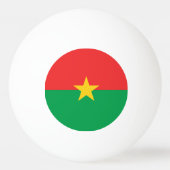 Balle De Ping Pong Drapeau du Burkina Faso patriotique (Devant)