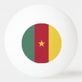 Balle De Ping Pong drapeau du Cameroun (Dos)