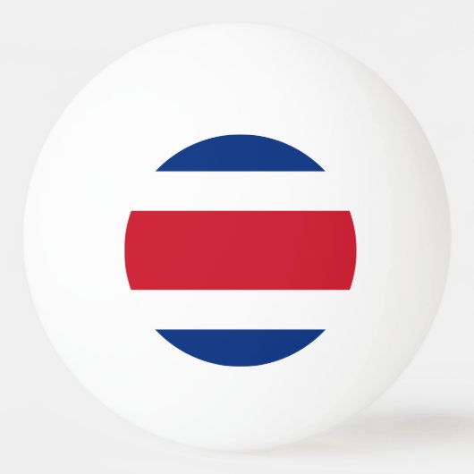 Balle De Ping Pong Drapeau du Costa Rica (Devant)