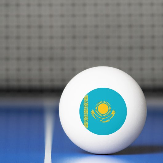 Balle De Ping Pong Drapeau du Kazakhstan (Filet)